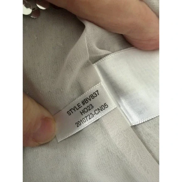 J. Crew Silver Sequin V-Neck Camisole Tank Shimmer Party Sleeveless Blouse Sz M - Picture 7 of 11